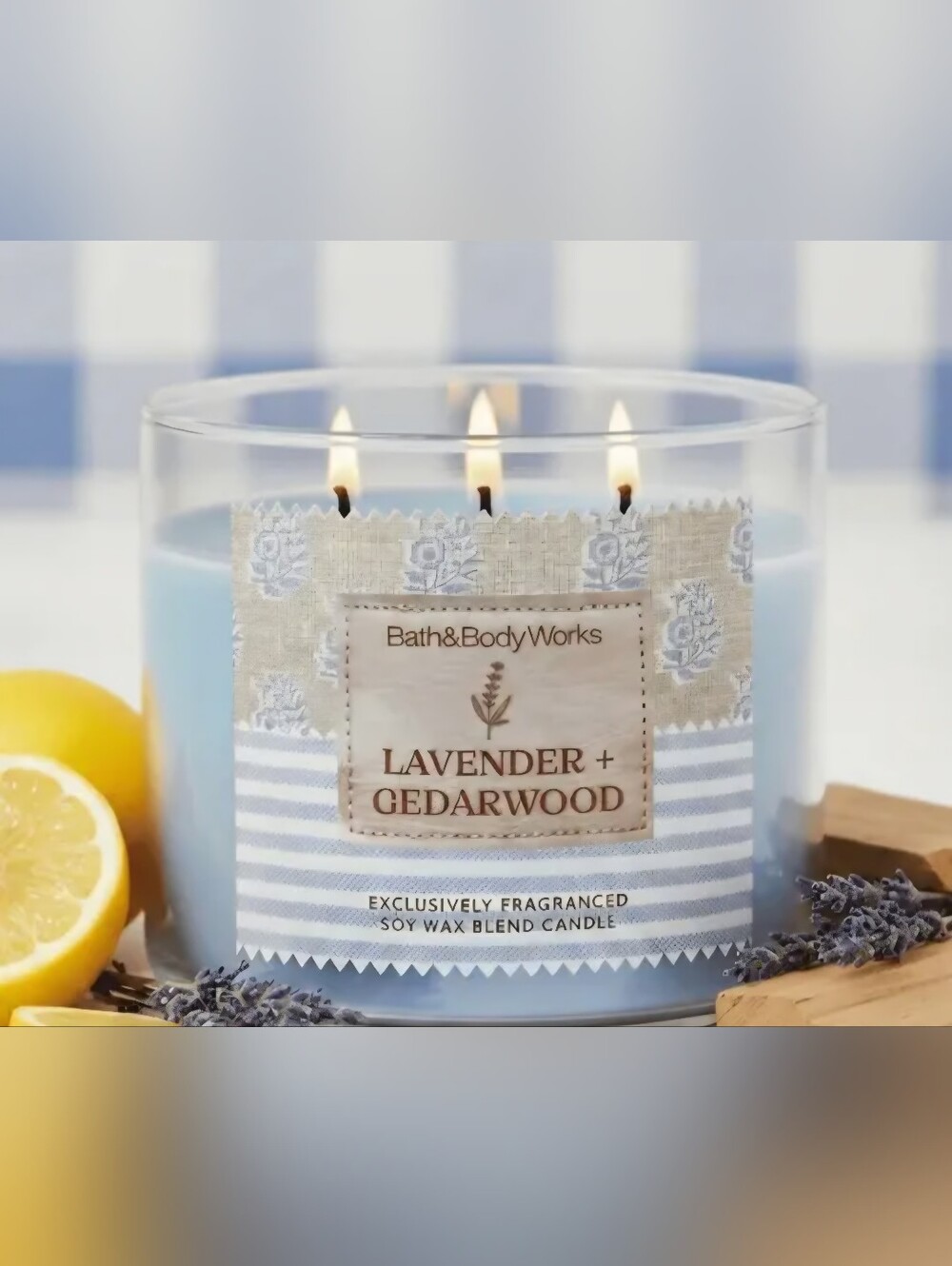 Bath & Body Works Lavender & Cedarwood 3 Wick Candle